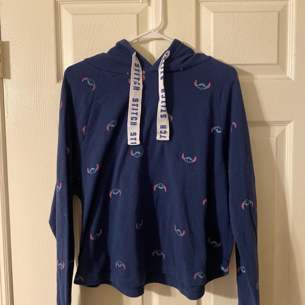 Disney Stitch Blue Sweatshirt Hoodie XLG